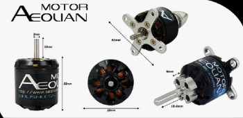 Brushless Motor Park 370 C2826 KV1350 3 mm Welle
