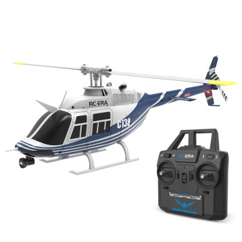 RC ERA C138 Bell 206 Scale-Hubschrauber 1:33, 6 Kanäle, Höhenhaltung, blau/weiß - RTF