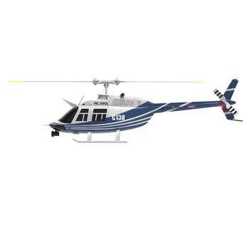 RC ERA C138 Bell 206 Scale-Hubschrauber 1:33, 6 Kanäle, Höhenhaltung, blau/weiß - RTF