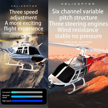 RC ERA C138 Bell 206 Scale-Hubschrauber 1:33, 6 Kanäle, Höhenhaltung, blau/weiß - RTF