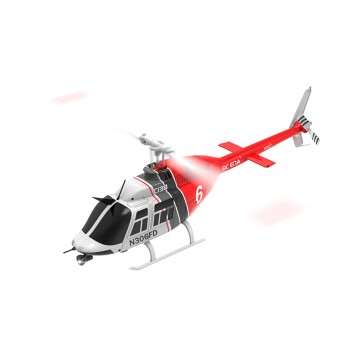 RC ERA C138 Bell 206 Scale-Hubschrauber 1:33, 6 Kanäle, Höhenhaltung, rot/weiß - RTF