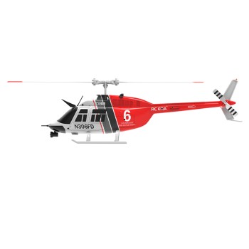 RC ERA C138 Bell 206 Scale-Hubschrauber 1:33, 6 Kanäle, Höhenhaltung, rot/weiß - RTF