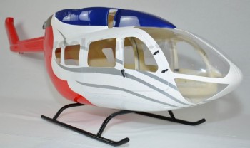 Roban Scale-Rumpf EC 145 „Stanford Life Flight“ für 600er Mechanik, Epoxid lackiert mit Heck-Winkelgetriebe