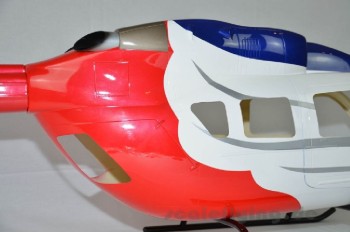 Roban Scale-Rumpf EC 145 „Stanford Life Flight“ für 600er Mechanik, Epoxid lackiert mit Heck-Winkelgetriebe