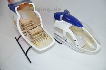 Roban Scale-Rumpf EC 145 „Stanford Life Flight“ für 600er Mechanik, Epoxid lackiert mit Heck-Winkelgetriebe