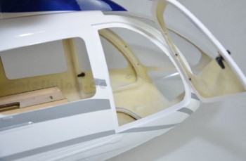 Roban Scale-Rumpf EC 145 „Stanford Life Flight“ für 600er Mechanik, Epoxid lackiert mit Heck-Winkelgetriebe