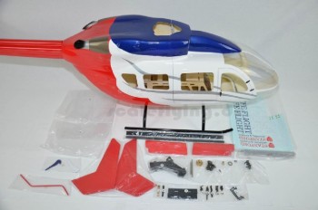 Roban Scale-Rumpf EC 145 „Stanford Life Flight“ für 600er Mechanik, Epoxid lackiert mit Heck-Winkelgetriebe