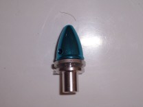 Propelleradapter mit Madenschrauben und Spinner, Alu 5,0mm blau Propelleradapter mit Madenschrauben und Spinner, Alu 5,0mm blau