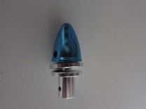 Propelleradapter mit Madenschrauben und Spinner, Alu 3,0mm blau Propelleradapter mit Madenschrauben und Spinner, Alu 3,0mm blau