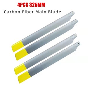 Carbon Scale Rotorblätter 320 mm für 450er RC-Helikopter - 4-Blatt-Set