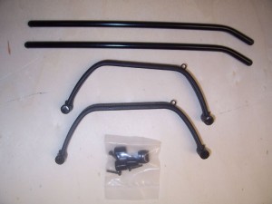 Landegestell Standard Kunststoff mit Alukufen und Zubehör ESP T-Rex 500 / HKH