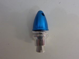 Propelleradapter mit Klemmkonus und Spinner, Alu 3,175mm blau