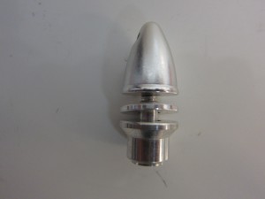 Propelleradapter mit Klemmkonus und Spinner, Alu 3,175mm silber