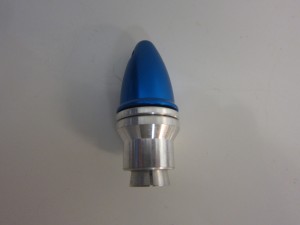 Propelleradapter mit Klemmkonus und Spinner, Alu 4,0mm blau