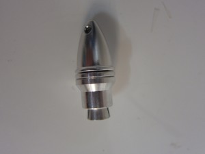Propelleradapter mit Klemmkonus und Spinner, Alu 4,0mm silber