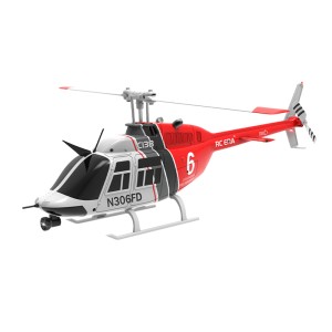 RC ERA C138 Bell 206 Scale-Hubschrauber 1:33, 6 Kanäle, Höhenhaltung, rot/weiß - RTF
