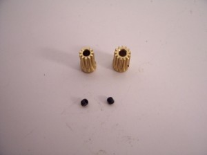 Motorritzel Messing 12 und 13 Zähne T-Rex 450