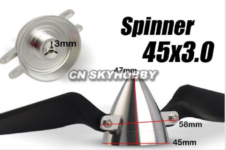 Klapp-Spinner Alu 4 3,0 zu silber