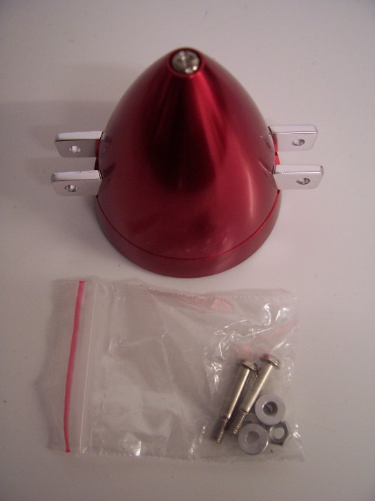 Klapp-Spinner Alu 40x3,2 geschlossen rot