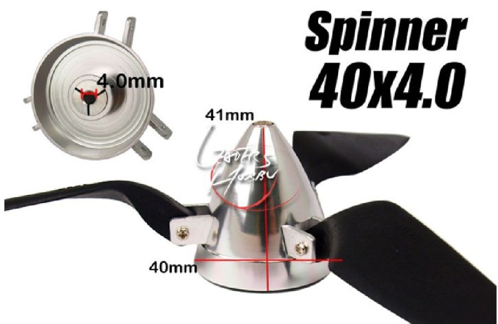 Klapp-Spinner Alu 40x4,0 geschlossen silber 3-Blatt