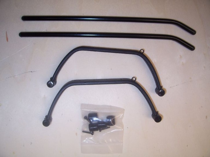 Landegestell Standard Kunststoff mit Alukufen und Zubehör ESP T-Rex 500 / HKH
