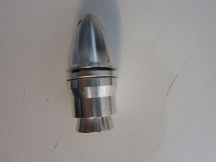 Propelleradapter mit Klemmkonus und Spinner, Alu 10,0mm silber