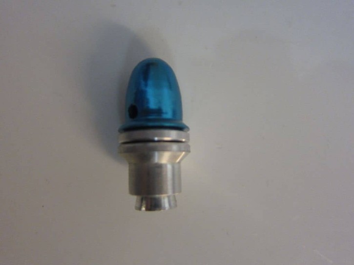 Propelleradapter mit Klemmkonus und Spinner, Alu 2,3mm blau