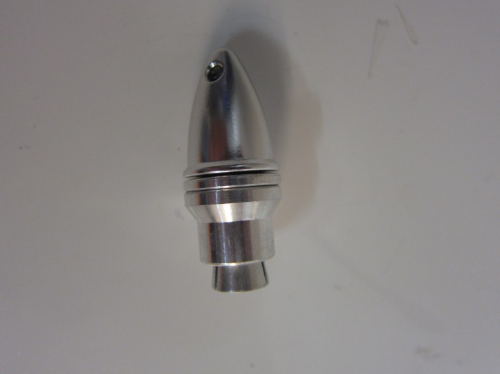 Propelleradapter mit Klemmkonus und Spinner, Alu 4,0mm silber
