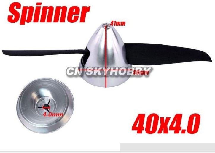 Spinner Alu 40x4,0 geschlossen silber